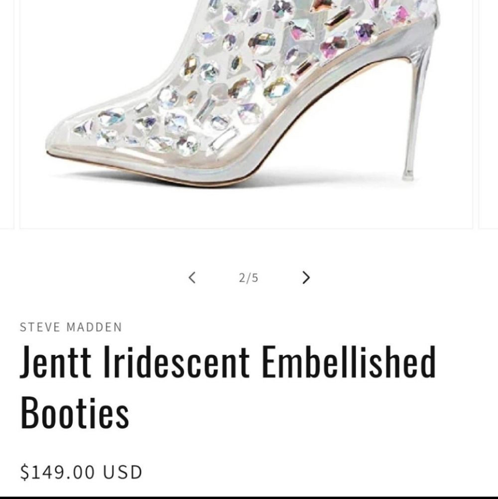 Steve Madden Silver Iridescent Embellished Women's Shoes